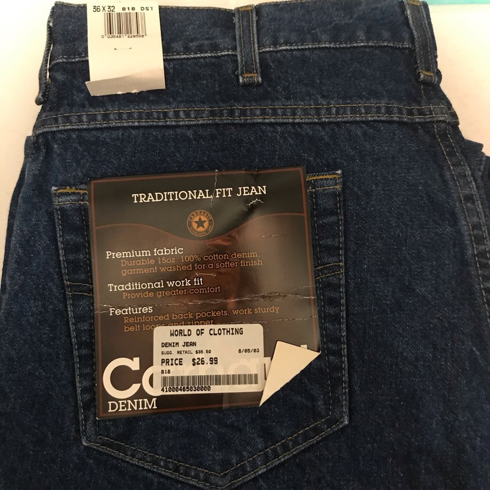 Carhartt jeans, brand new, 36 x32